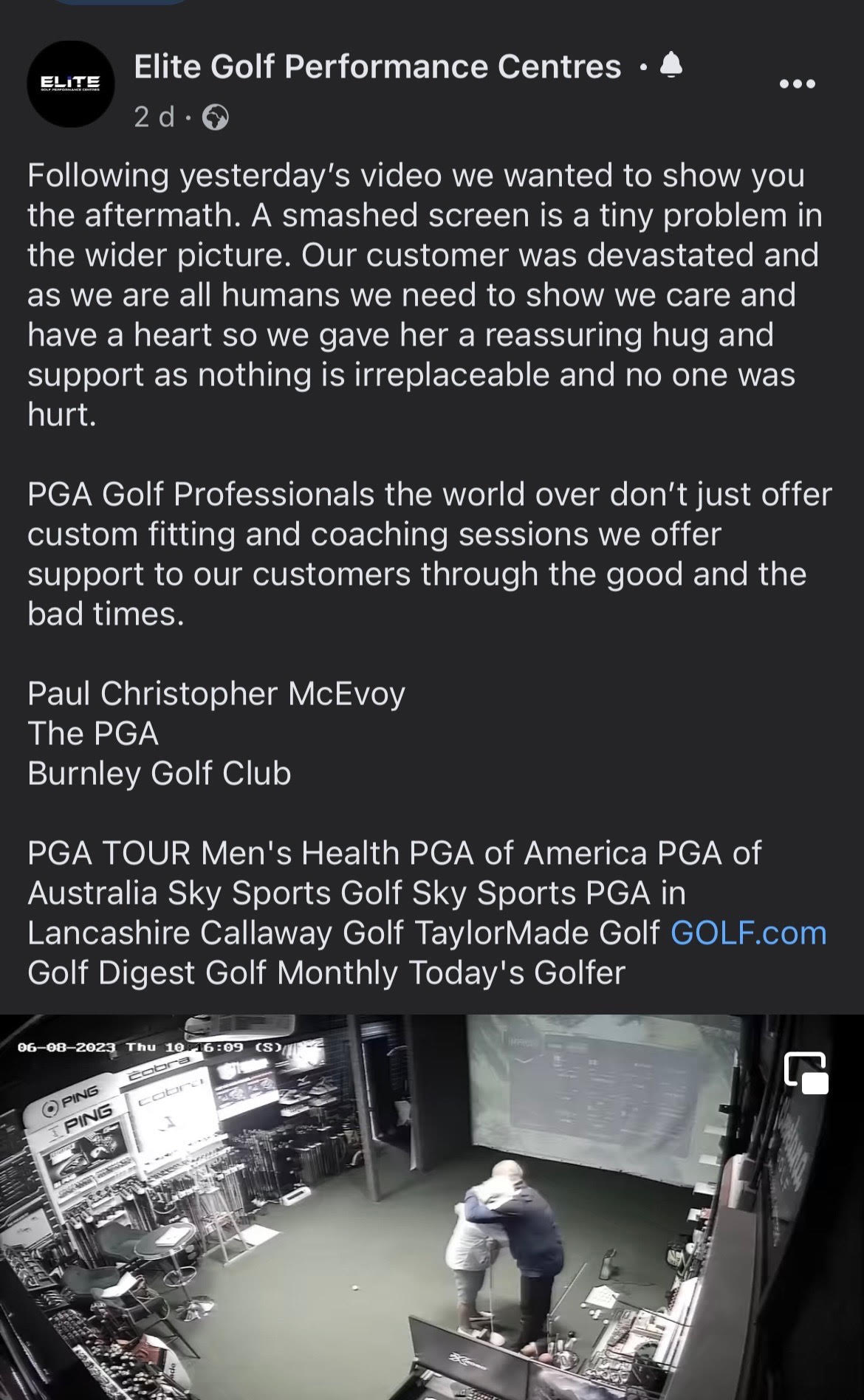 Golfer causes mayhem after hitting ball in wrong direction!